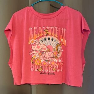 Beautiful Butterfly Pink Kids Top